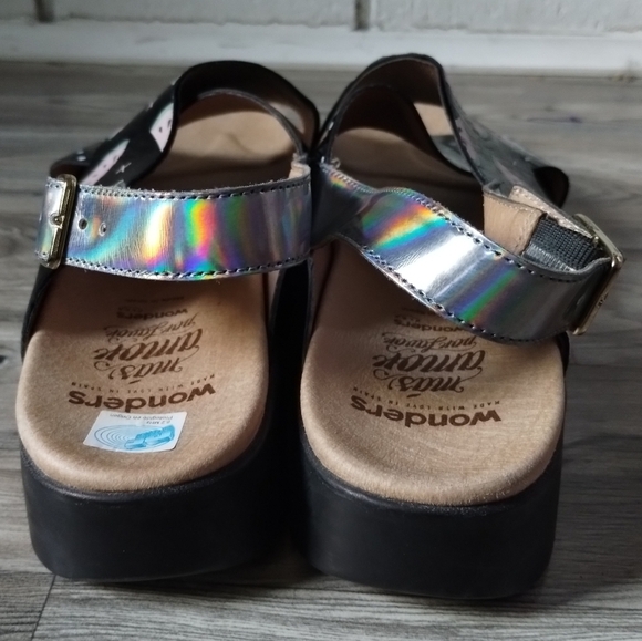 Wonders Platform Slingback Sandal Watermelon Polka Dot Size 40 US 9 - 10 - Picture 3 of 5